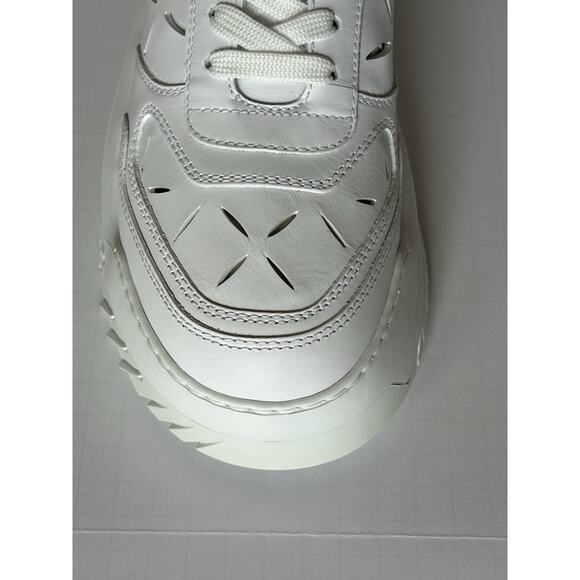 Versace Men\'s Laserata Leather Sneakers White 12.5 US (45.5) 1008964 NWT $1175 main image 11